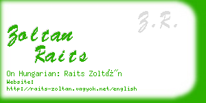 zoltan raits business card
